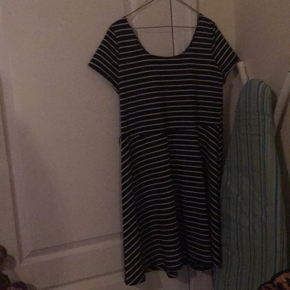 Striped Black and White Dress